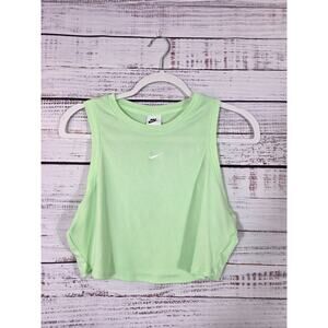 Nike Women's cropped tank top green activewear size L NWOT